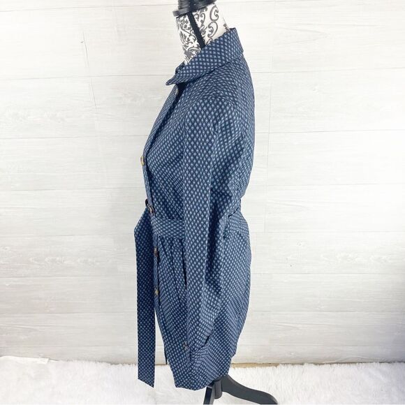 J. McLaughlin Heritage Geometric Printed Belted Trench Coat - Picture 7 of 10